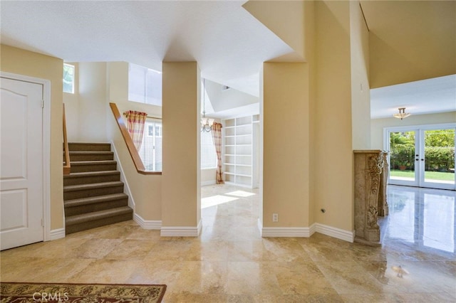 24961 Beachwalk Way, Dana Point, CA 92629 - entrance foyer featuring stairway and french doors