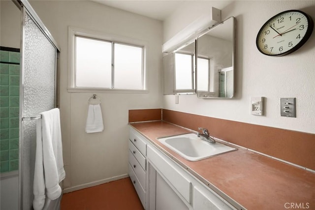 1756 6th St, Los Osos, CA 93402 - full bath with vanity and a shower with shower door