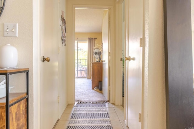 1000 Rodeo Dr Unit 515, Imperial, CA 92251 - corridor featuring light tile patterned floors, light carpet, and a textured wall