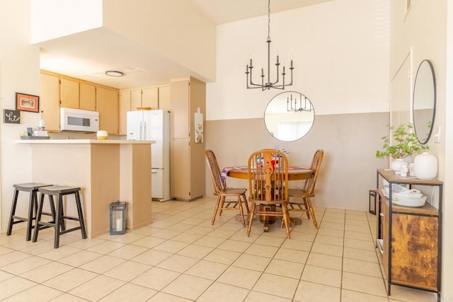 1000 Rodeo Dr Unit 515, Imperial, CA 92251 - dining space with a chandelier and light tile patterned floors