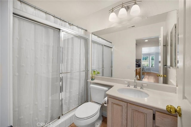 4350 Bennington Ct, Chino, CA 91710 - bathroom with a shower stall and vanity