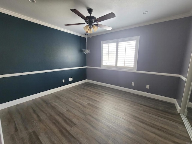 475 Marsh Harbor Dr, San Diego, CA 92154 - spare room featuring ceiling fan, crown molding, and wood finished floors