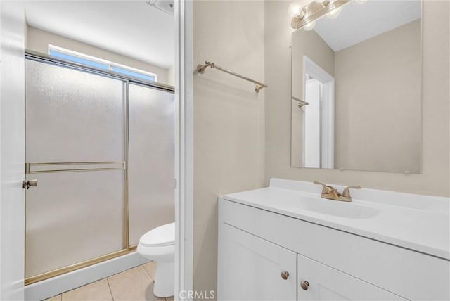 1407 Opal St, Corona, CA 92882 - full bath featuring vanity, tile patterned floors, and a shower stall