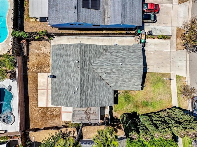 1407 Opal St, Corona, CA 92882 - drone / aerial view of a pool area