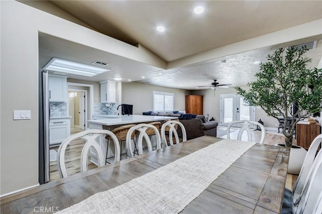 7434 Paisley Ave, Hesperia, CA 92345 - dining area featuring recessed lighting and ceiling fan