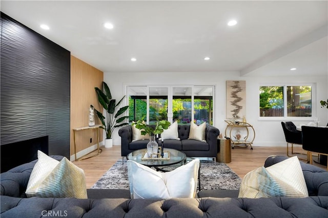 1061 Colby Cir, Thousand Oaks, CA 91362 - living area with light wood-style floors and recessed lighting