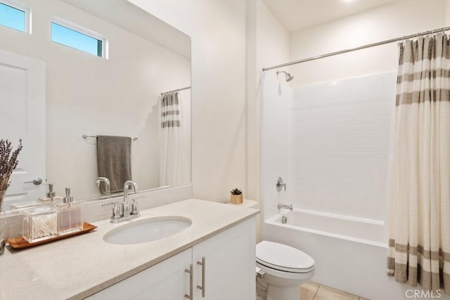 4835 S Cora Way, Ontario, CA 91762 - bathroom with vanity, shower / tub combo, and tile patterned floors