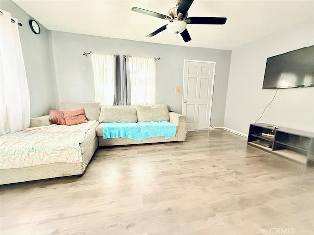 3537 Maine Ave, Baldwin Park, CA 91706 - bedroom featuring wood finished floors and a ceiling fan