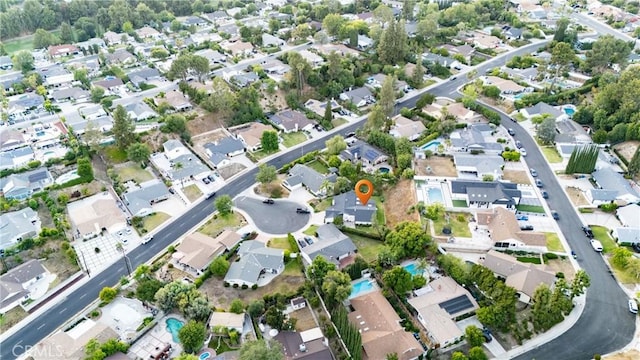 16401 Gothic Pl, Granada Hills, CA 91344 - aerial overview of property's location featuring nearby suburban area