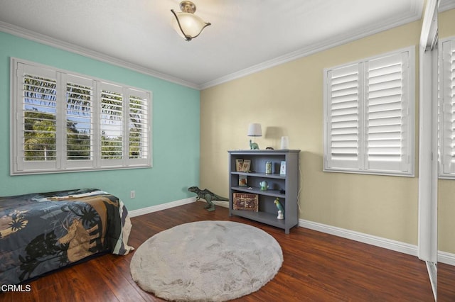 7748 Paso Robles St, Ventura, CA 93004 - bedroom with wood finished floors and crown molding
