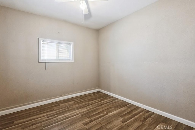 15722 Inyo St, Victorville, CA 92395 - spare room featuring a ceiling fan and dark wood-style floors