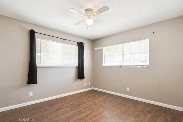 15722 Inyo St, Victorville, CA 92395 - spare room with ceiling fan and wood finished floors