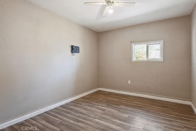15722 Inyo St, Victorville, CA 92395 - empty room featuring wood finished floors and a ceiling fan