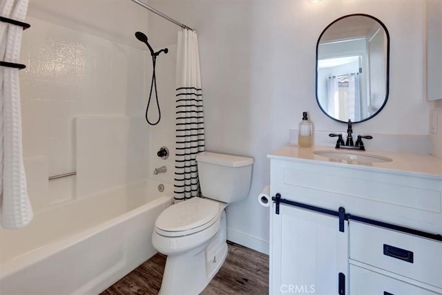 3010 Rosalinda Unit 50, San Clemente, CA 92673 - bathroom with vanity, shower / tub combo, and wood finished floors