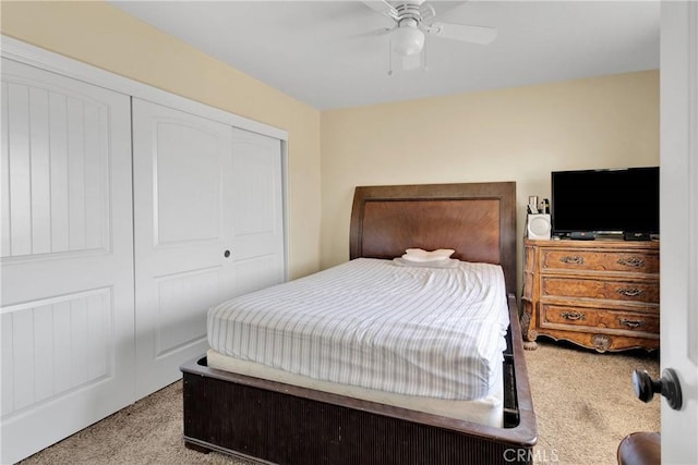 9512 Mesquite St, Phelan, CA 92371 - carpeted bedroom featuring a closet and a ceiling fan