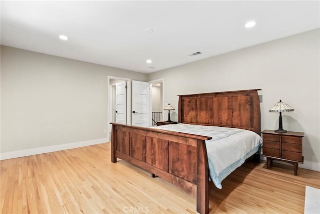 3420 Marna Ave, Long Beach, CA 90808 - bedroom with light wood-type flooring and recessed lighting