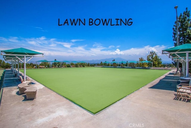 3130 Via Serena N Unit B, Laguna Woods, CA 92637 - view of yard with a bocce ball area and a mountain view