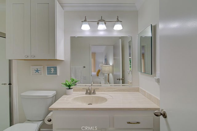 3130 Via Serena N Unit B, Laguna Woods, CA 92637 - bathroom featuring vanity and crown molding