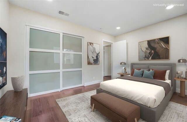 2473 Oswego St Unit 17, Pasadena, CA 91107 - bedroom featuring wood finished floors and recessed lighting