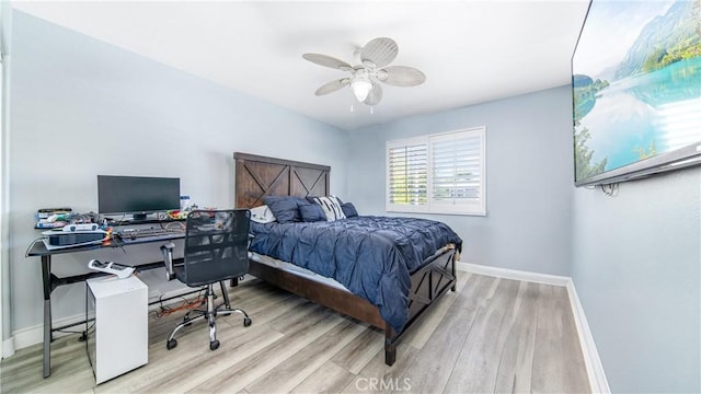 18223 Shannon Ridge Pl, Canyon Country, CA 91387 - bedroom featuring wood finished floors, ceiling fan, and an office area