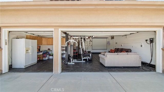 18223 Shannon Ridge Pl, Canyon Country, CA 91387 - garage with white fridge with ice dispenser