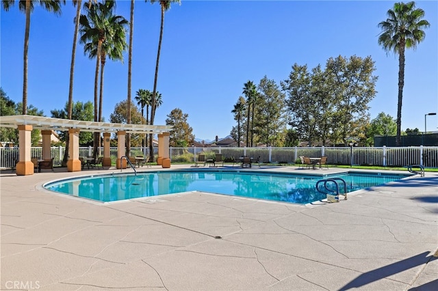 26853 Summer Sunshine Dr, Menifee, CA 92585 - community pool with a patio and a pergola