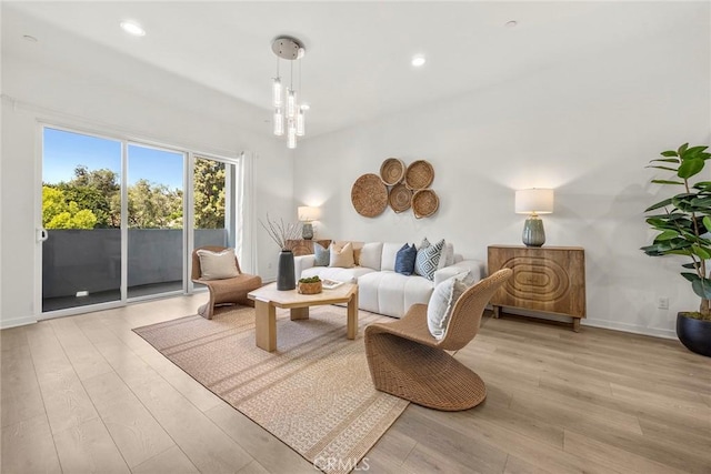 426 W Central Ave, Brea, CA 92821 - living area featuring wood finished floors and recessed lighting