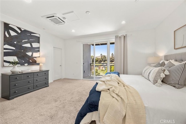 426 W Central Ave, Brea, CA 92821 - bedroom with access to outside, carpet floors, and recessed lighting