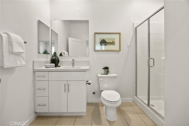 426 W Central Ave, Brea, CA 92821 - full bathroom featuring vanity, a stall shower, and tile patterned floors