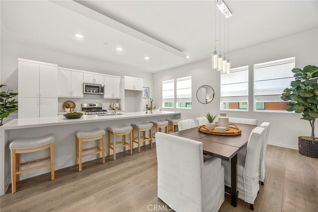 426 W Central Ave, Brea, CA 92821 - dining room featuring recessed lighting and light wood finished floors