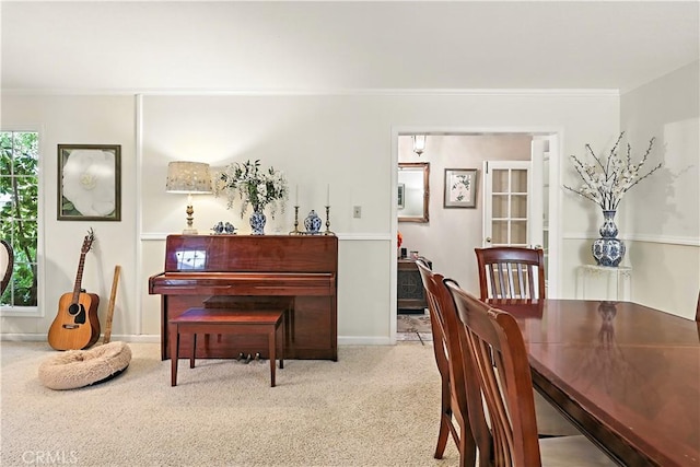 2997 June Ct, Merced, CA 95348 - carpeted dining area with ornamental molding and baseboards