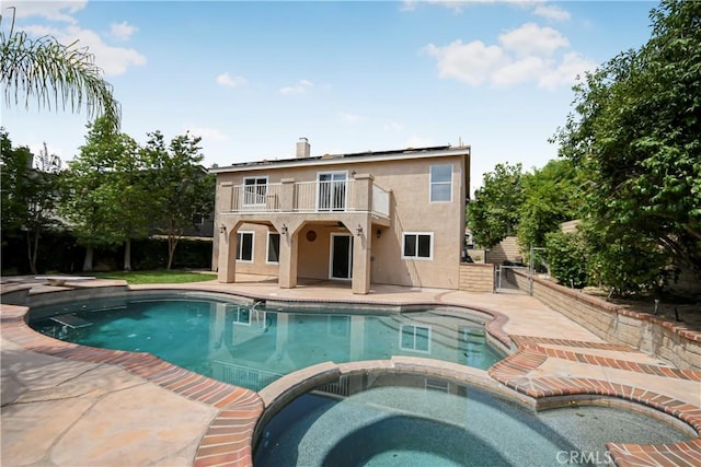 30526 Beryl Pl, Castaic, CA 91384 - view of pool with a patio area and a pool with connected hot tub