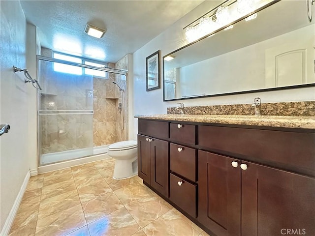 1602 Via Palermo, Montebello, CA 90640 - bathroom with vanity, a shower stall, and marble finish floors