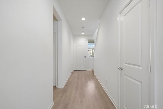 36300 Firelight Cir, Wildomar, CA 92595 - corridor featuring light wood-type flooring and recessed lighting