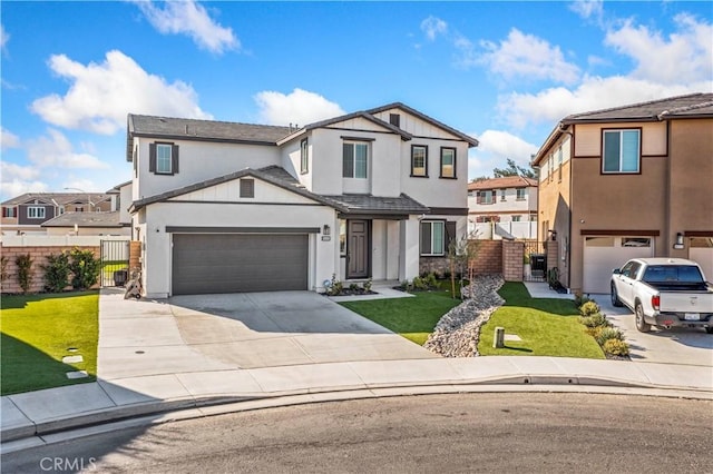 36300 Firelight Cir, Wildomar, CA 92595 - view of front facade featuring driveway, stucco siding, a residential view, and a gate