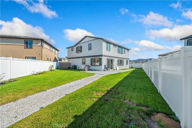 36300 Firelight Cir, Wildomar, CA 92595 - back of property featuring a fenced backyard, stucco siding, and a patio area