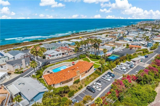 6536 Oceanview Dr Unit T, Carlsbad, CA 92011 - aerial perspective of suburban area featuring a large body of water and a pool area