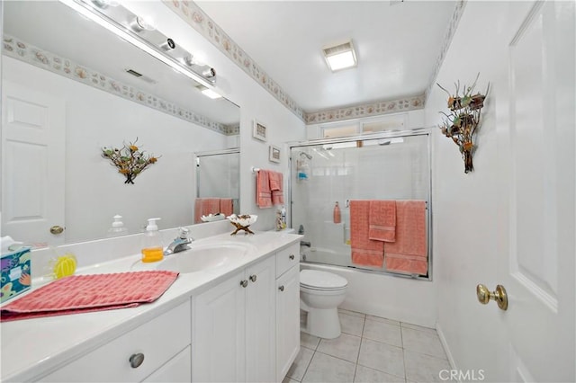 6536 Oceanview Dr Unit T, Carlsbad, CA 92011 - bathroom with vanity, tile patterned floors, and enclosed tub / shower combo