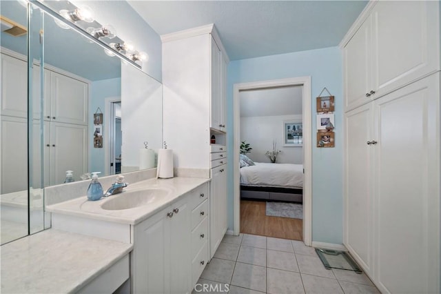 6536 Oceanview Dr Unit T, Carlsbad, CA 92011 - bathroom with vanity, tile patterned flooring, and ensuite bath