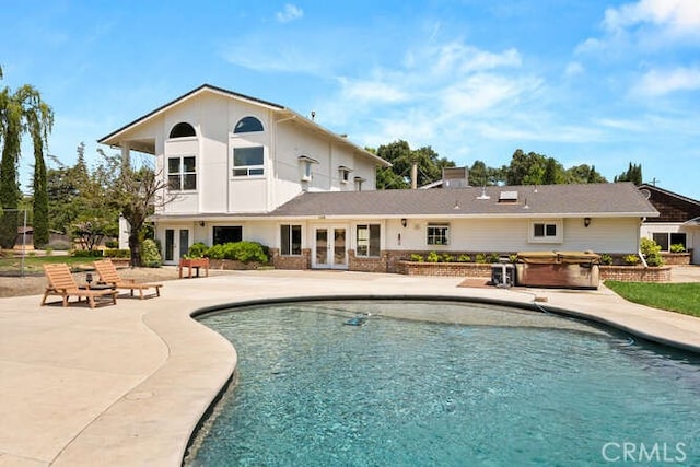 2915 Kennedy Ave Unit A & B, Chico, CA 95973 - outdoor pool with french doors and a patio area