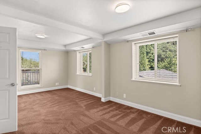 2915 Kennedy Ave Unit A & B, Chico, CA 95973 - unfurnished room featuring dark colored carpet and plenty of natural light