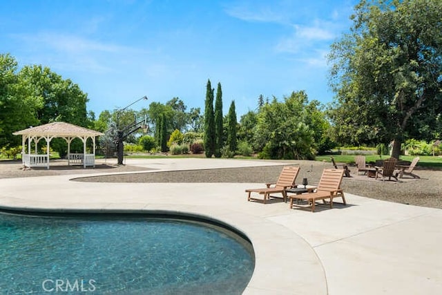 2915 Kennedy Ave Unit A & B, Chico, CA 95973 - outdoor pool featuring a gazebo and a patio area