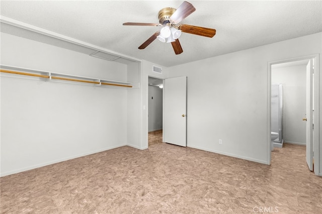 16257 Avalon Ave, Victorville, CA 92395 - unfurnished bedroom with a closet, carpet floors, connected bathroom, and a ceiling fan