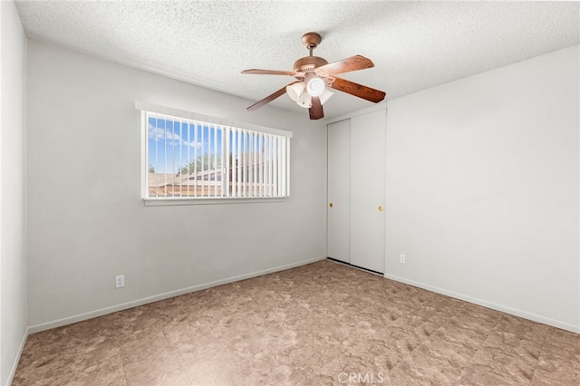 16257 Avalon Ave, Victorville, CA 92395 - empty room featuring ceiling fan and a textured ceiling