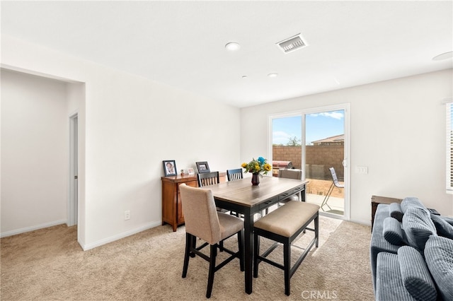 27108 Oncore Dr, Menifee, CA 92585 - dining space with light colored carpet and recessed lighting