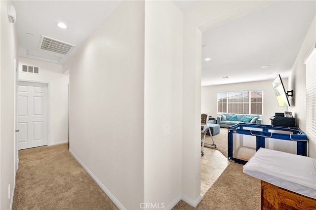 27108 Oncore Dr, Menifee, CA 92585 - hall featuring carpet flooring and recessed lighting