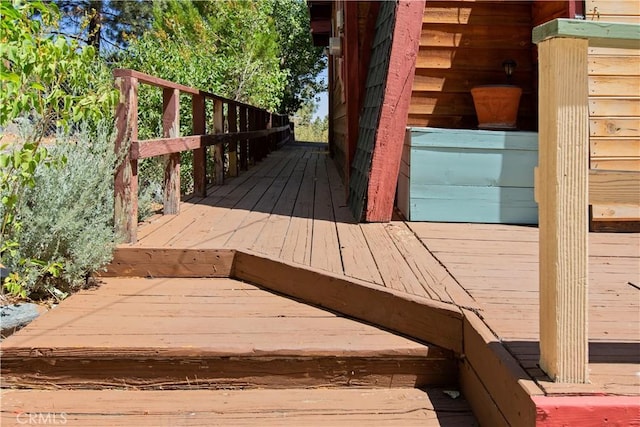 2068 Slippery Elm Rd, Wrightwood, CA 92397 - view of wooden terrace