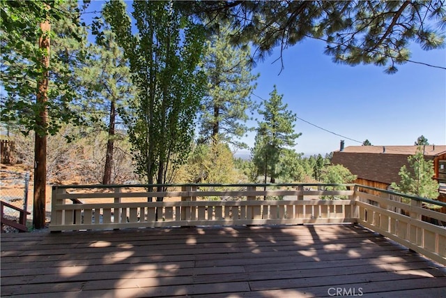 2068 Slippery Elm Rd, Wrightwood, CA 92397 - view of wooden deck