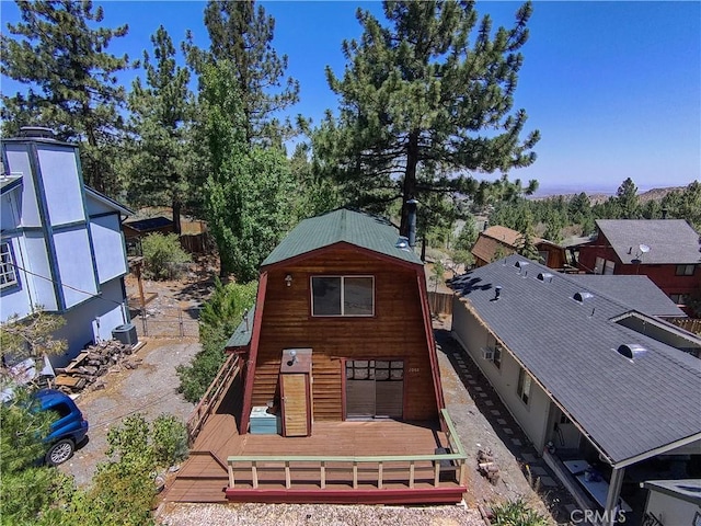 2068 Slippery Elm Rd, Wrightwood, CA 92397 - back of house with a wooden deck