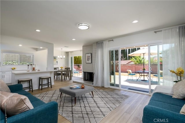 1610 Wandering Dr, Monterey Park, CA 91754 - living area with light wood-style flooring and recessed lighting